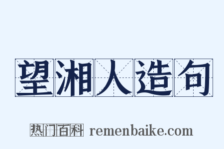 望湘人造句是什么意思的图片